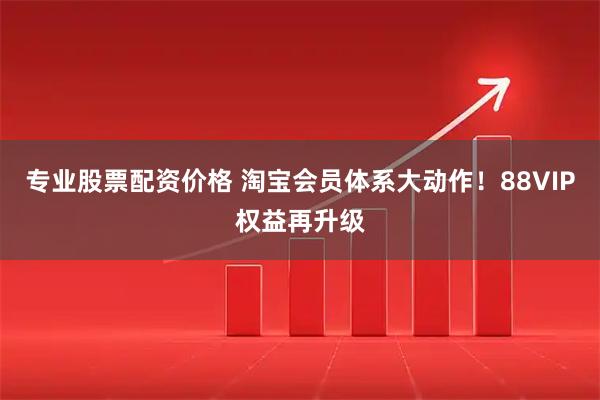 专业股票配资价格 淘宝会员体系大动作！88VIP权益再升级